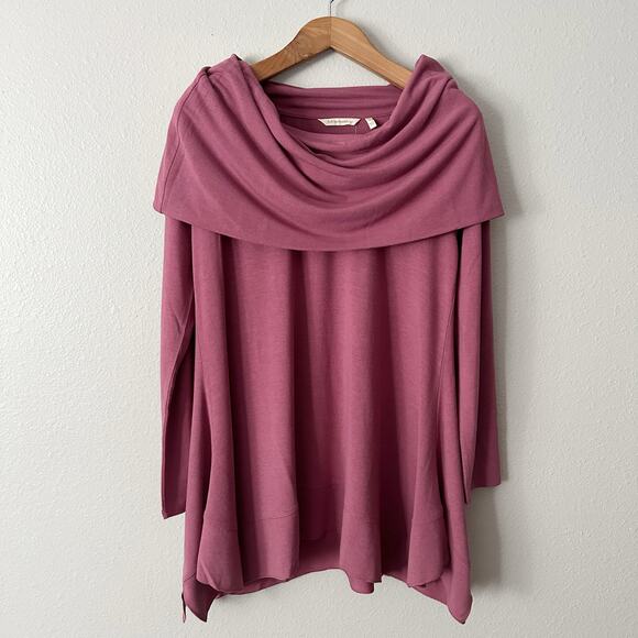 Soft Surroundings B’call Knit Oversized Cowl Neck Tunic Sweater Women's Large - Picture 2 of 10